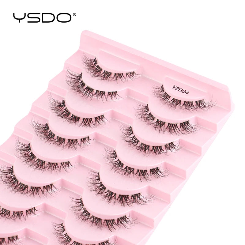 New Fox Half Eyelashes 3/10 Pairs 3D Mink Lashes Natural Eyelash Extension Cat Eye Eyelashes Makeup Tools faux Cils maquiagem - Blinksy